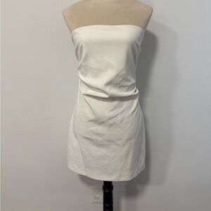 Zara Strapless Cream Dress